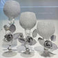 MHome Candle Holder Chalice Elegant Glittering Glass 3pc Set-Various Options