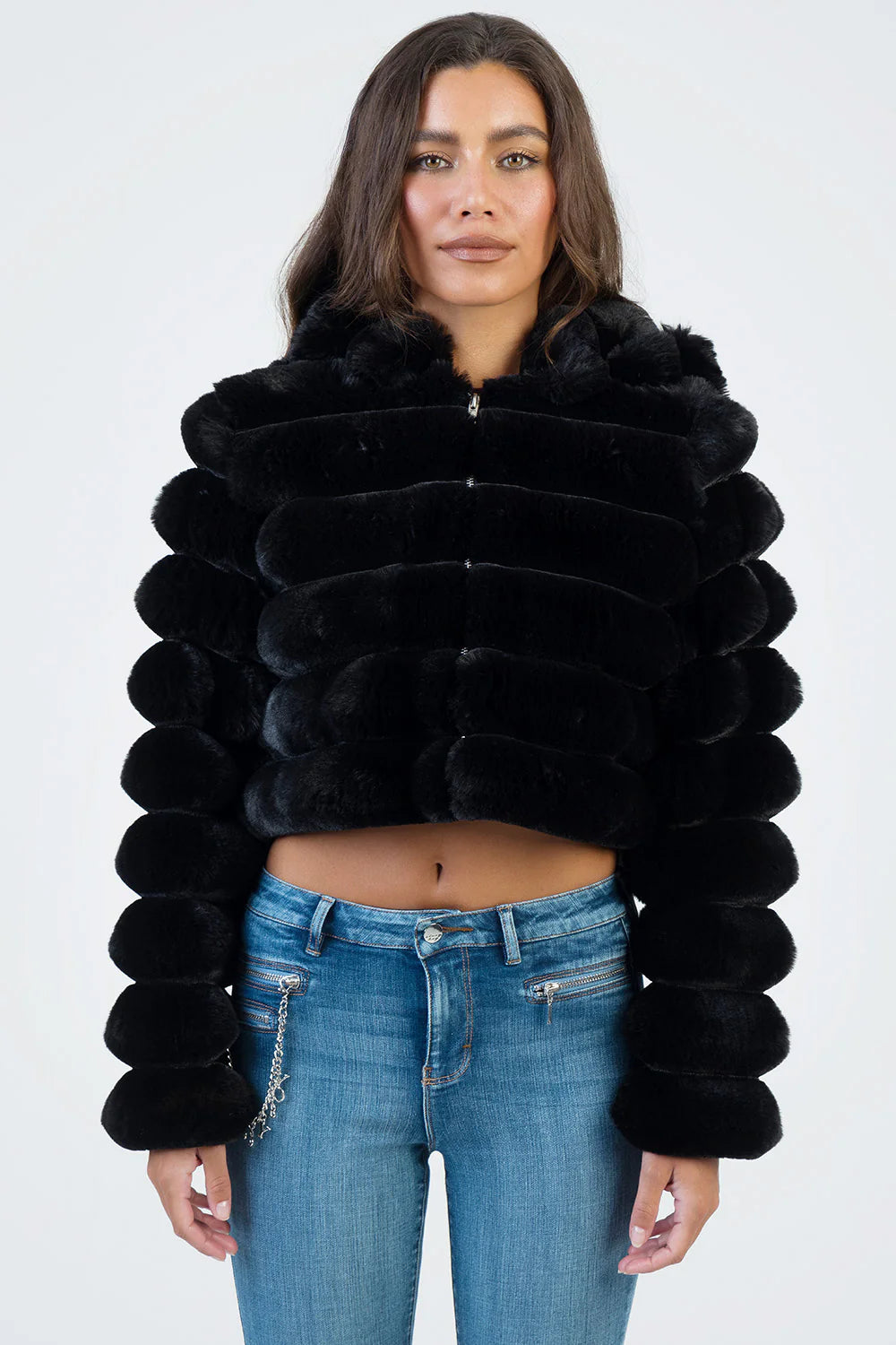 Ladies Quilted Faux Fur Jackets-Various Colours