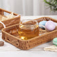 MHome Rattan Serving Tray 3pc Set