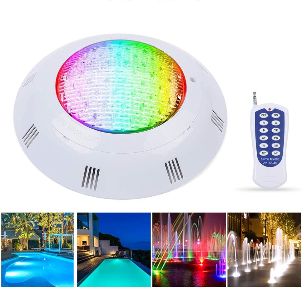 Swimming Pool Light RBG With Remote Control 24.5cm X 4.8cm 12W