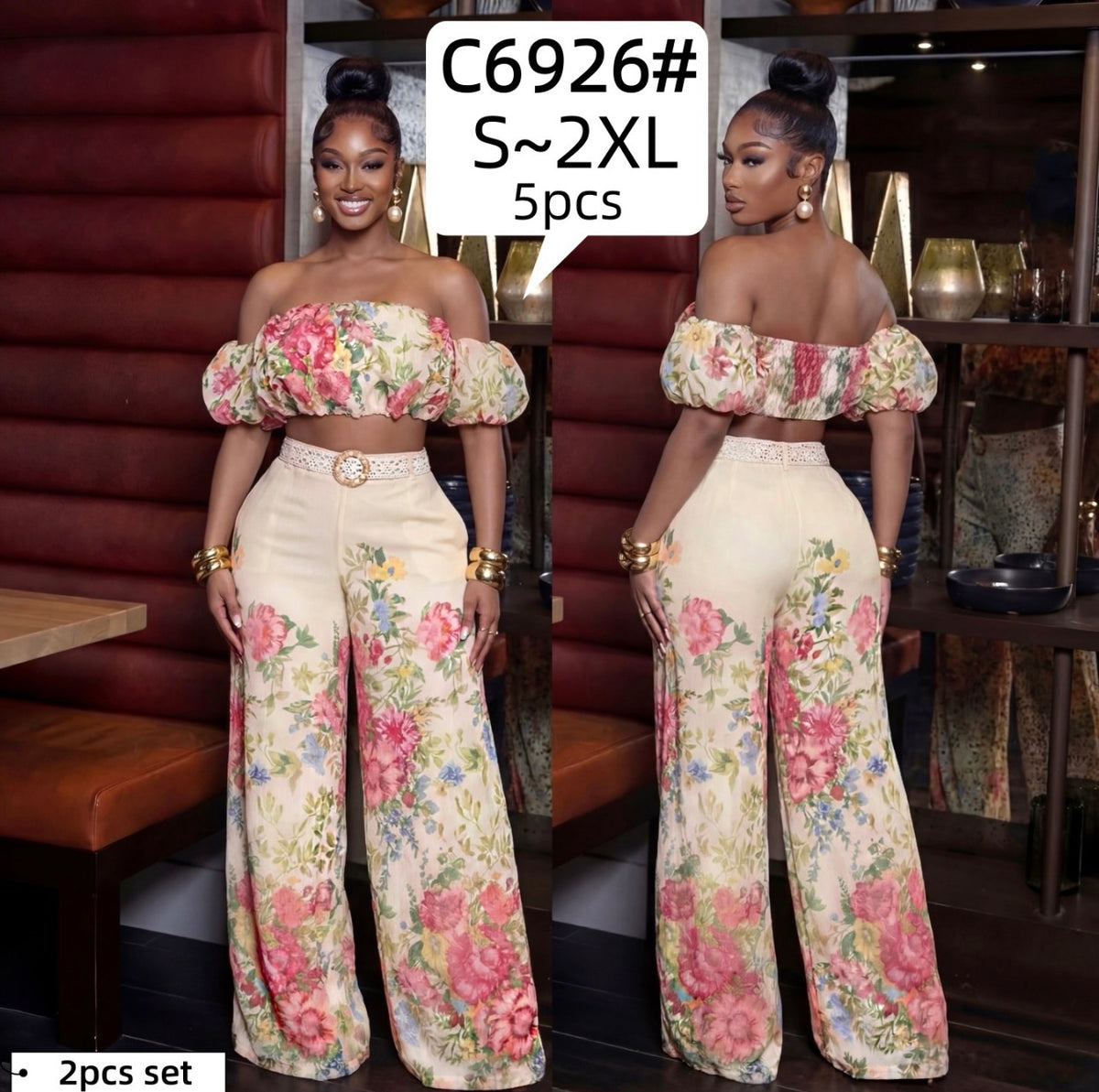 Ladies Summer Floral 2pc Set-Various Options