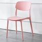 MFurn Contemporary Scandinavian Macaron Square Plastic Stackable Dining Chair Backrest For Dining Room-Various Colours