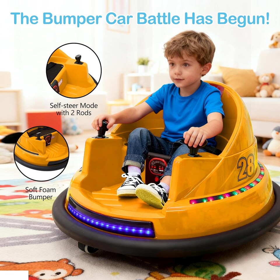 Kids 360° Electric Bumper Car with Remote Control | 6V Battery | Indoor Ride-On