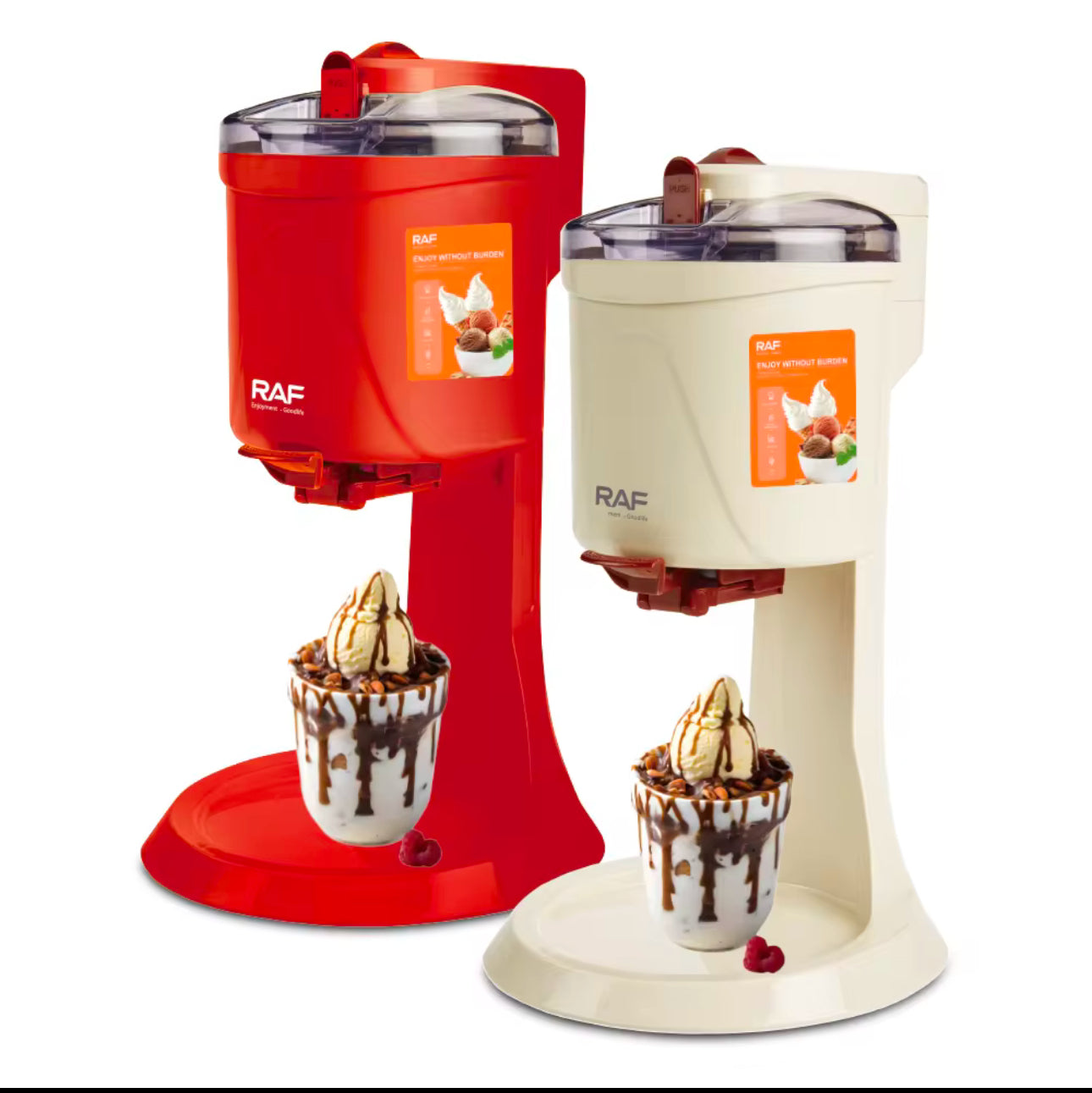 Automatic Frozen Fruit Ice Cream Machine Maker for Home Use DIY 1L Fruit Dessert Machine Milkshake Machine Electric Ice Cream Maker for Making Healthy Soft Serve Sherbet,Cone