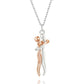 INFINITY Hug  Pendant Necklace Sterling Silver For Lovers