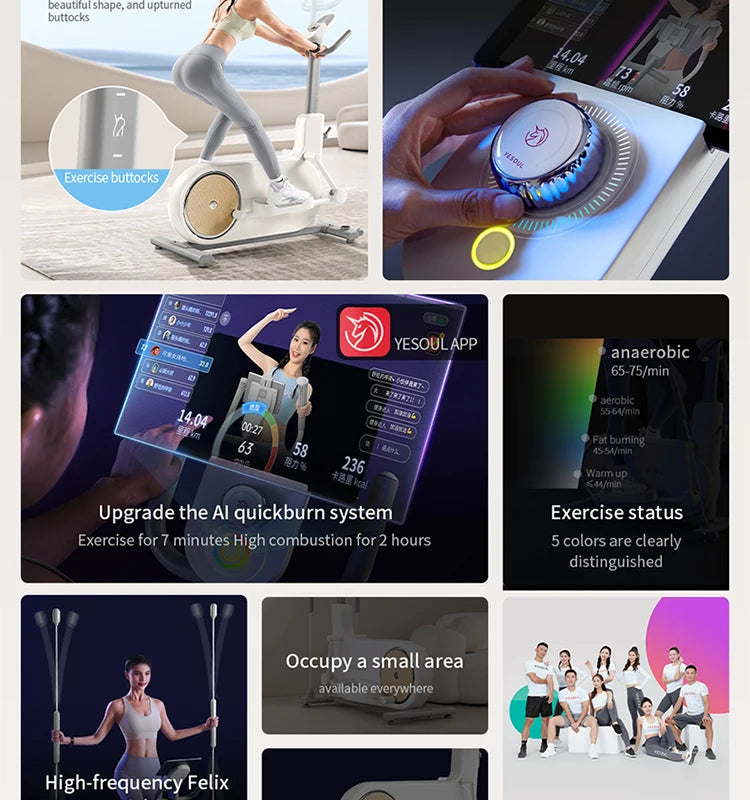 Yesoul EF25 Smart Elliptical Trainer Machine - 3-in-1 Home Fitness Solution