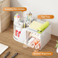 Desk Organizer with 2 Drawer, 360°Rotating Pen Holder for Desk,  with 6 Slots Pencil Organizer + 2 Drawer