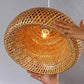 MHome Bamboo Wicker Rustic Vintage Rattan Shade Hanging Pendant Light-Various Options
