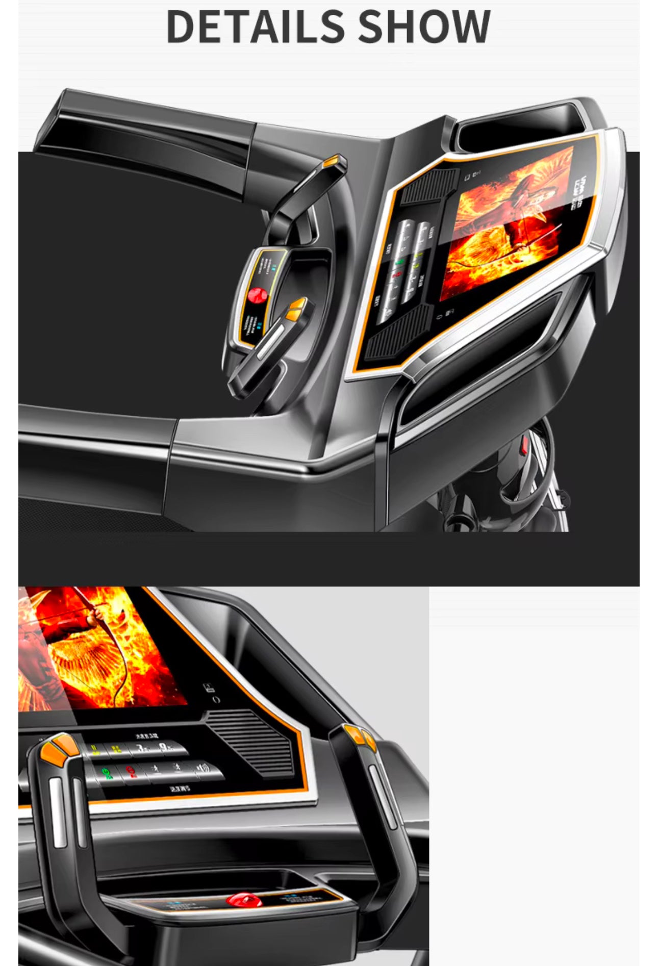 Pro-Sportz 8008 (F88) Semi-Commercial Folding Treadmill – 3.5HP Motor, 7” HD TFT Screen, Auto Incline &amp; Multifunction Training Kit