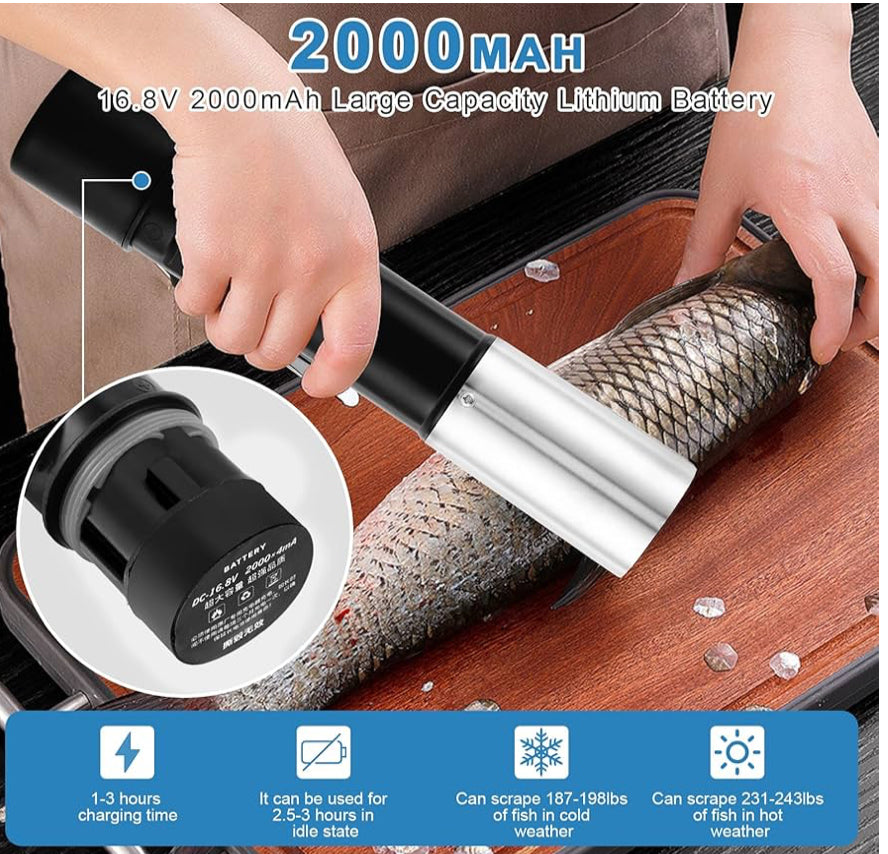 Cordless Electric Fish Scaler Remover – Powerful Rechargeable