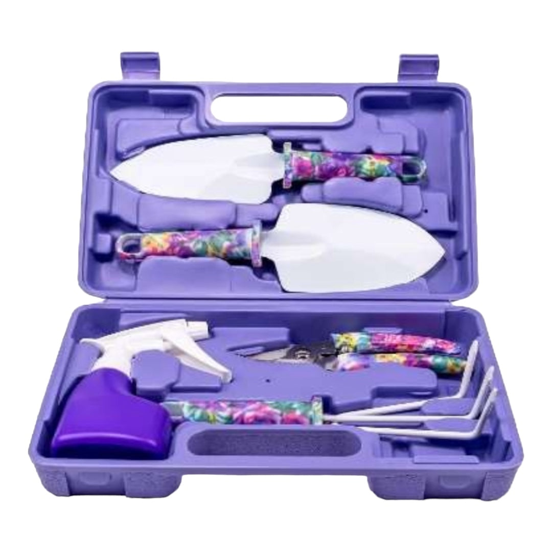 Gardening Tools with Purple Floral Print Gardening Gifts for Women 10pc  & 5pc Sets