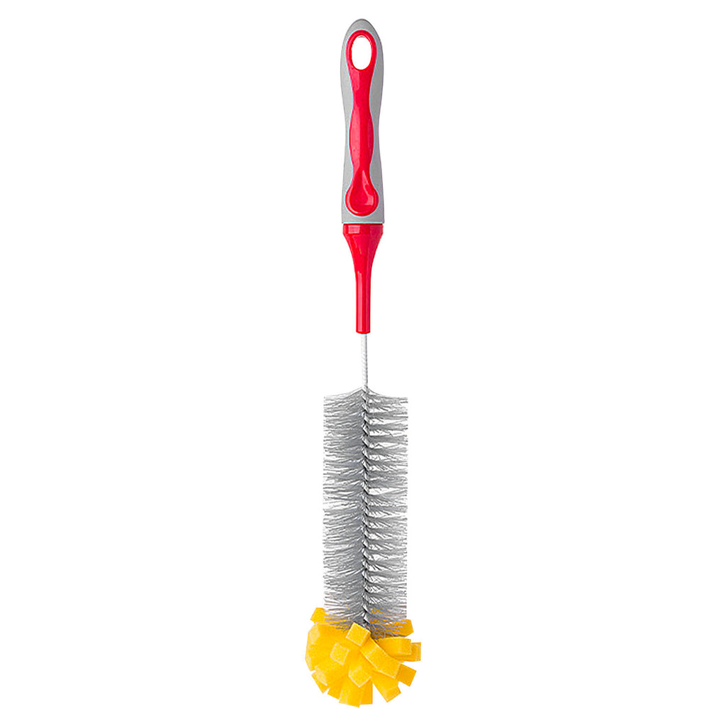 LiAo Long Handle Baby Bottle Cleaning Brush with Sponge