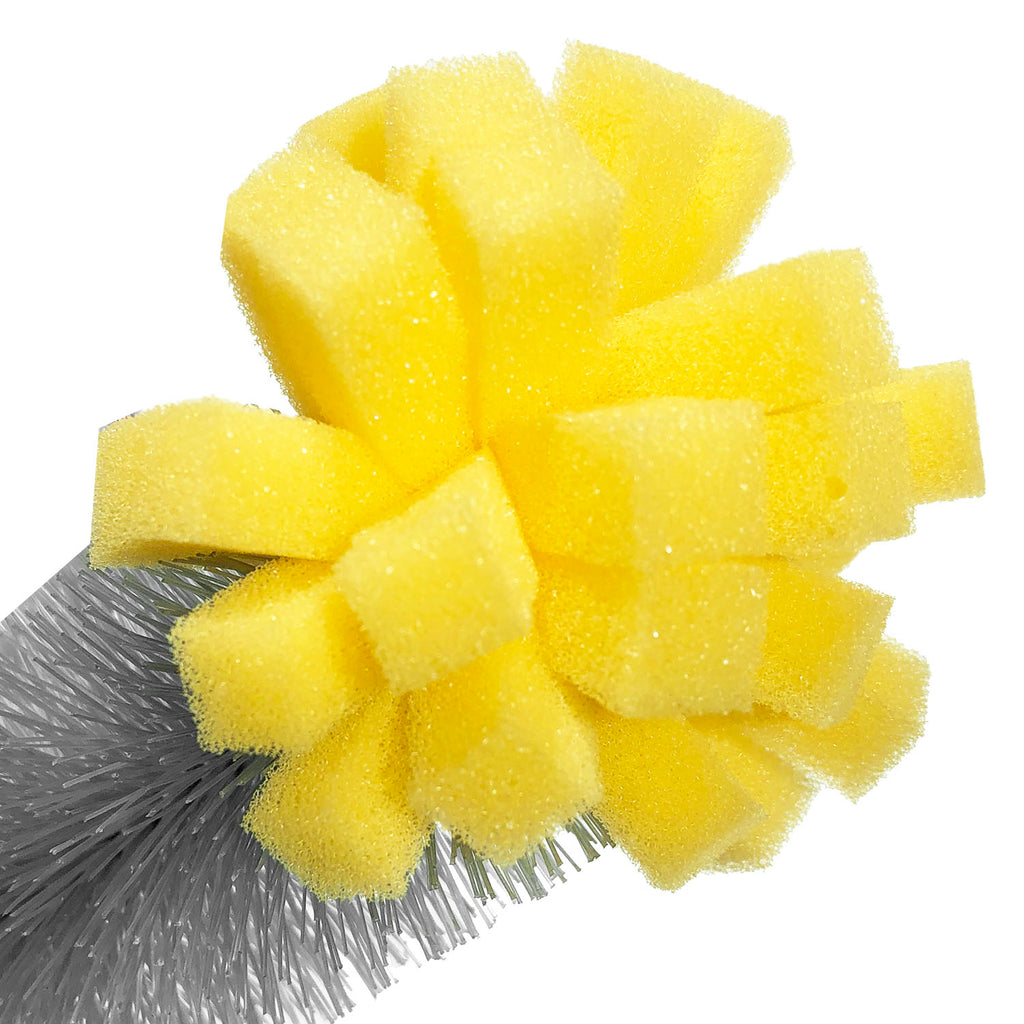 LiAo Long Handle Baby Bottle Cleaning Brush with Sponge
