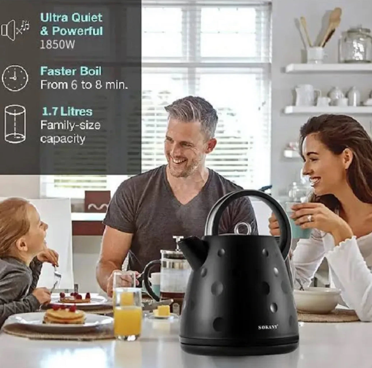 SOKANY Electric Kettle 1.7L