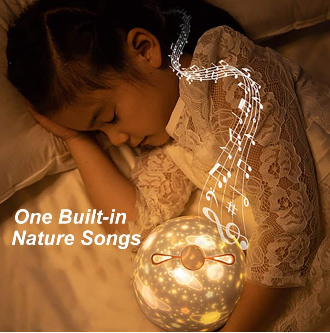 Night Light Projector,Howap Kids Star Night Light,360-Degree Rotating Colors Changing Desk Lamp with Built-in Song,Carousel,Space,Star,Sea,Birthday,Rose,6 Themes Projector lamp for Kids,Bedroom,Party