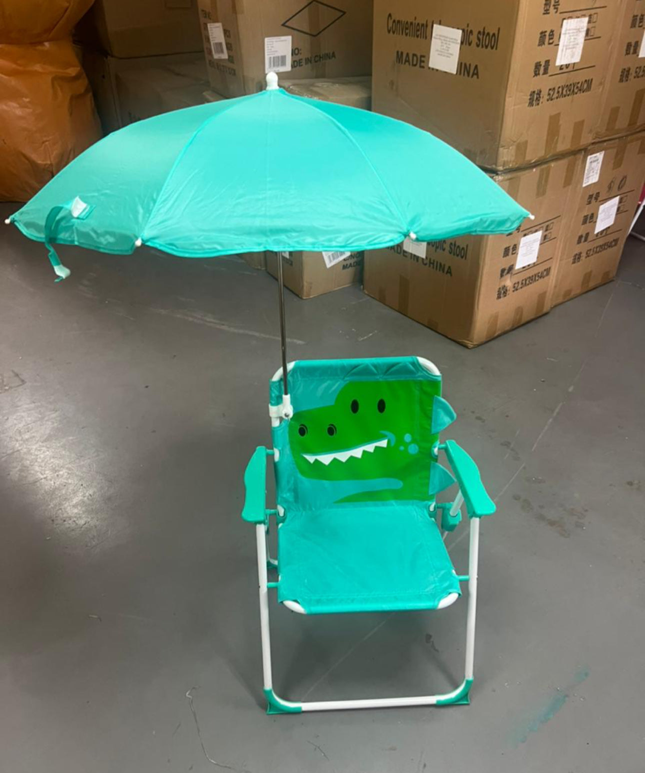 MBaby Kids Folding Animal Chair – Lightweight, Portable & Adorable With Umbrella- Various Colours