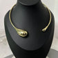 Drop Design Gold Plated Choker Necklace