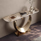 Console Table With Sintered Stone Top Stainless Steel Heart Shaped Home Decor