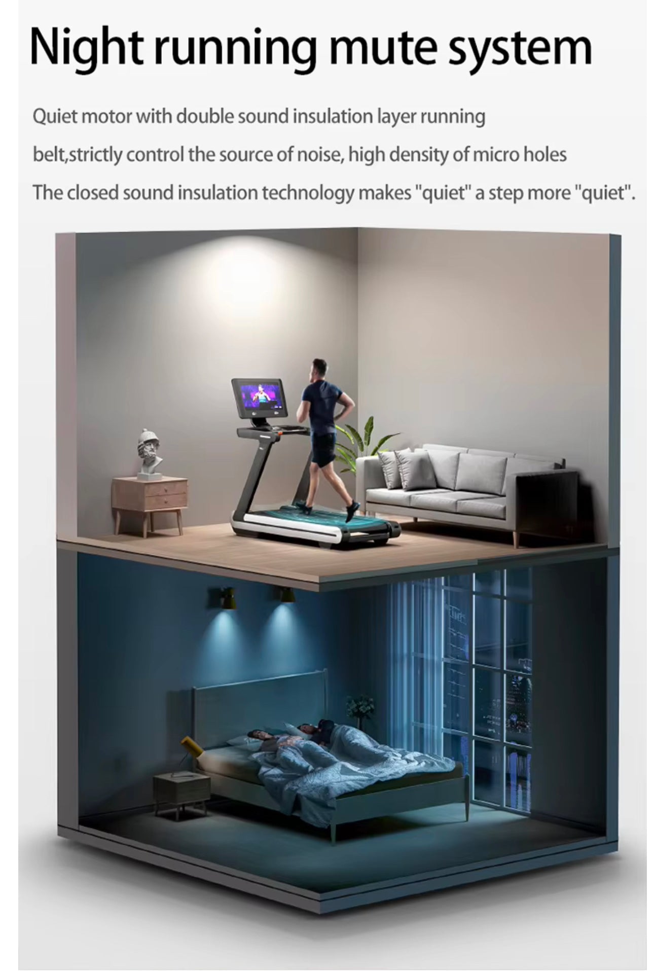 Pro-Sportz MX Commercial Treadmill 21.5” HD Touch Screen, Bluetooth, AC Motor, RF-Pro Suspension & Auto Incline For Premium Fitness