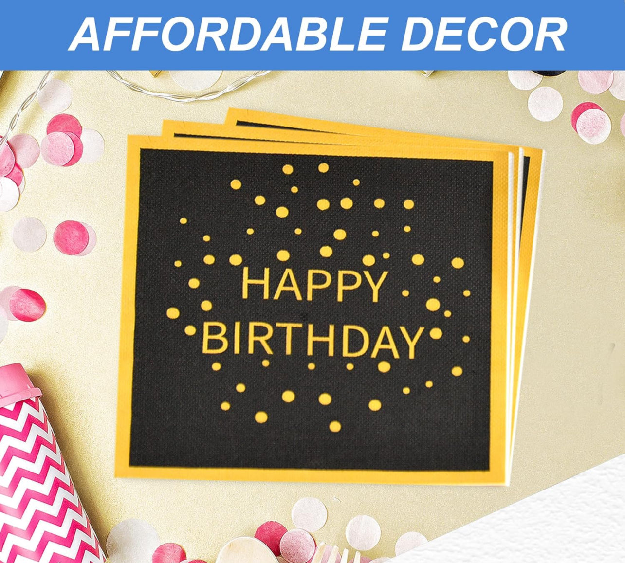 Happy Birthday Napkins - Various Options Available 20pc Pack