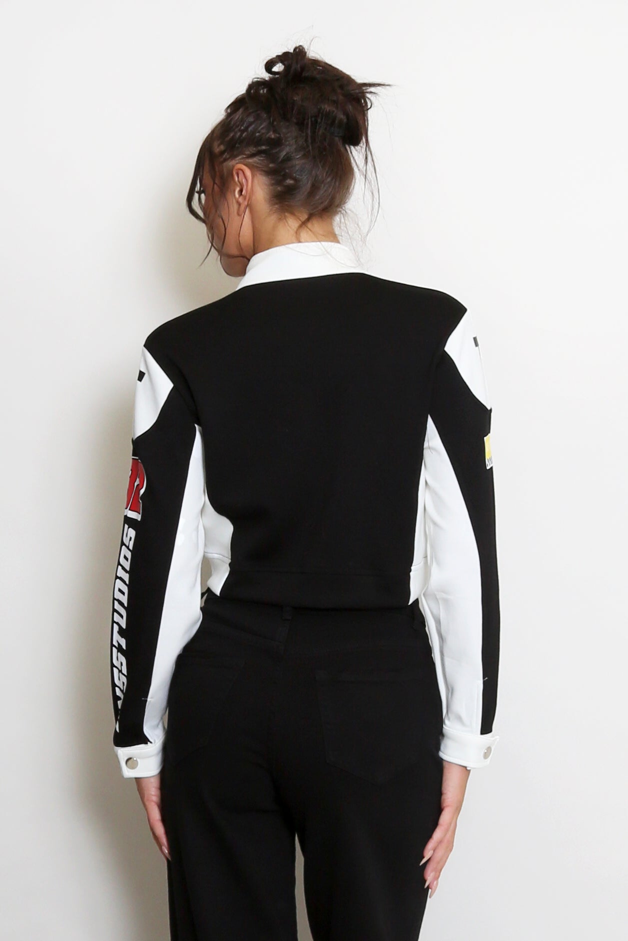 Ladies Motor Biker Cropped Stylish Jacket-Various Colours