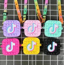 Kids Pop-It TikTok Silicone Bag – Fun Fidget Coin Purse