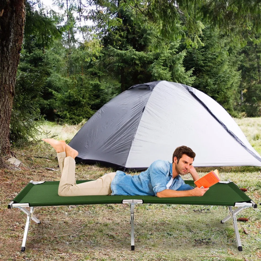 MHome Aluminum Folding Camping Bed – Portable Outdoor Travel & Hiking Cot