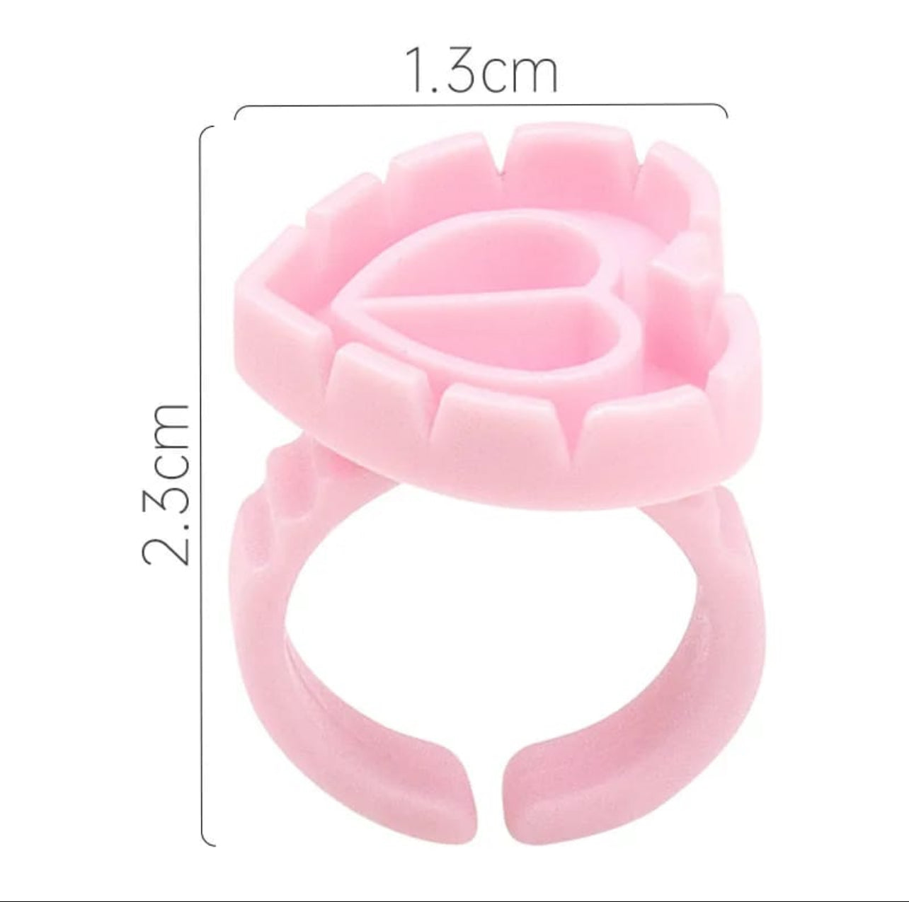 Heart Shaped Blossom Eyelash Extensions Fanning Glue Rings
