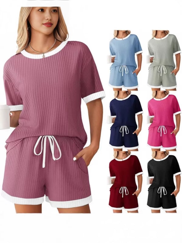 Women’s Summer Pajama & Lounge Set – 2-Piece Casual Outfit