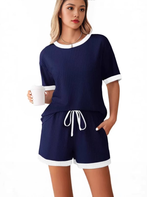 Women’s Summer Pajama & Lounge Set – 2-Piece Casual Outfit