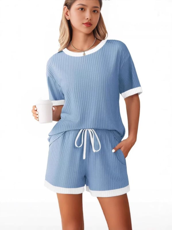 Women’s Summer Pajama & Lounge Set – 2-Piece Casual Outfit