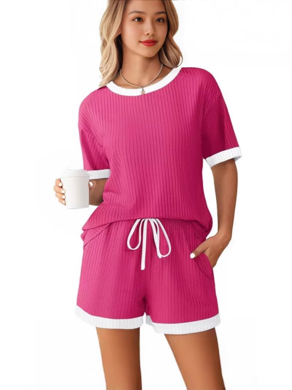 Women’s Summer Pajama & Lounge Set – 2-Piece Casual Outfit
