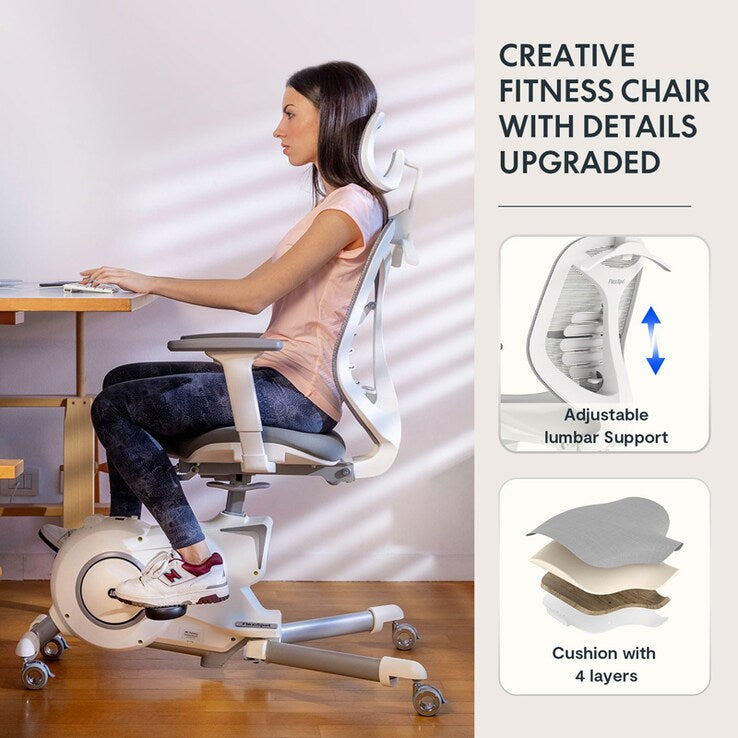V6 ErgoBike Office Fitness Chair | Built-In Exercise Bike for Office and Home