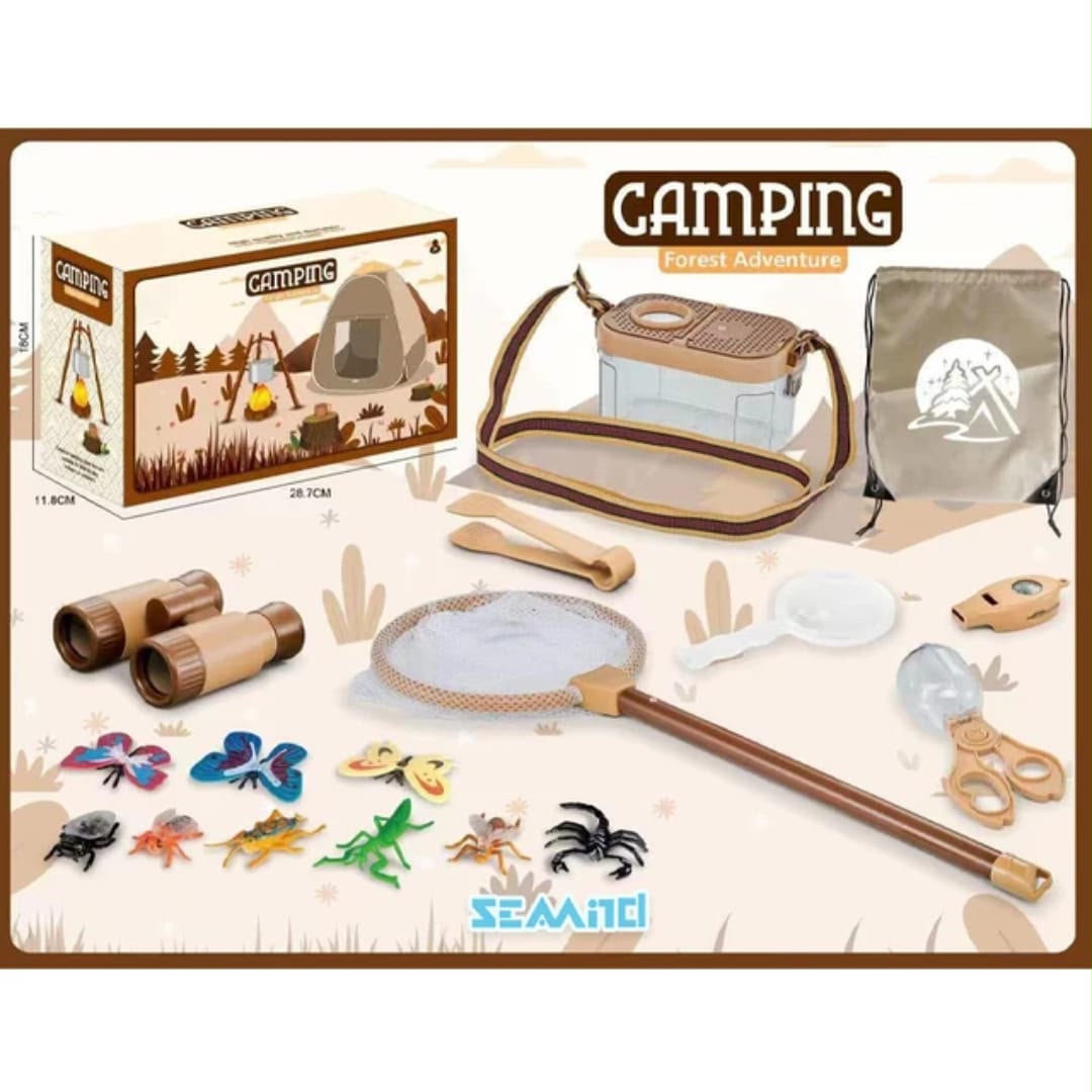 Pretend Play Camping Set Kids Outdoor Campfire Toy Camping Gear Toys for Children Picnic Utensils Toy Set Realistic Campfire Toy for Kids Outdoor Play Camping Toys Kids Camping Toy Set Pretend Play