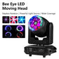 MTech 7x15W RGBW Moving Head Light With Bee's Eye 360° Rotation Halo Strip DMX512 Voice Control for Wedding Party And Ball