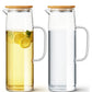 Glass Pitcher With Bamboo Lid