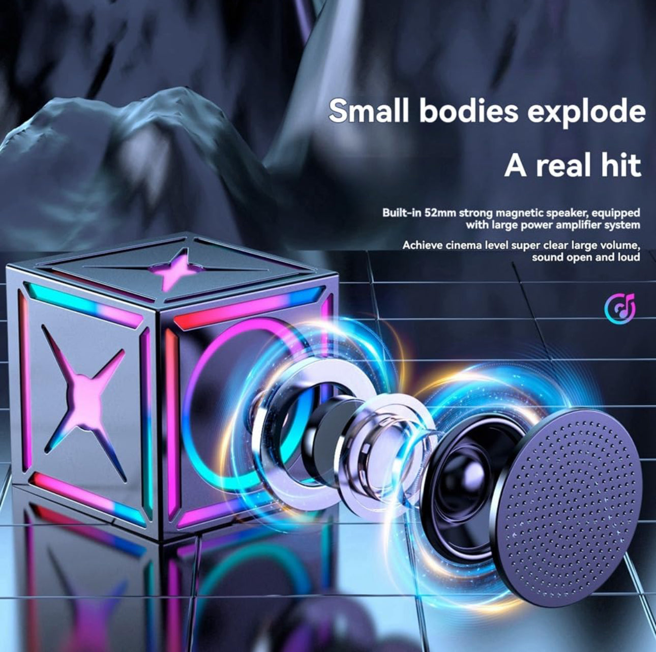 MTech  Acoustic Cube Wireless Bass Beast Speaker