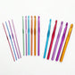 12pcs Aluminium Crochet Set-Mixed Colors Burgundy, Magenta, Etc.-2.0-8.0 Mm Braided Needle For Sweaters And Tapestries