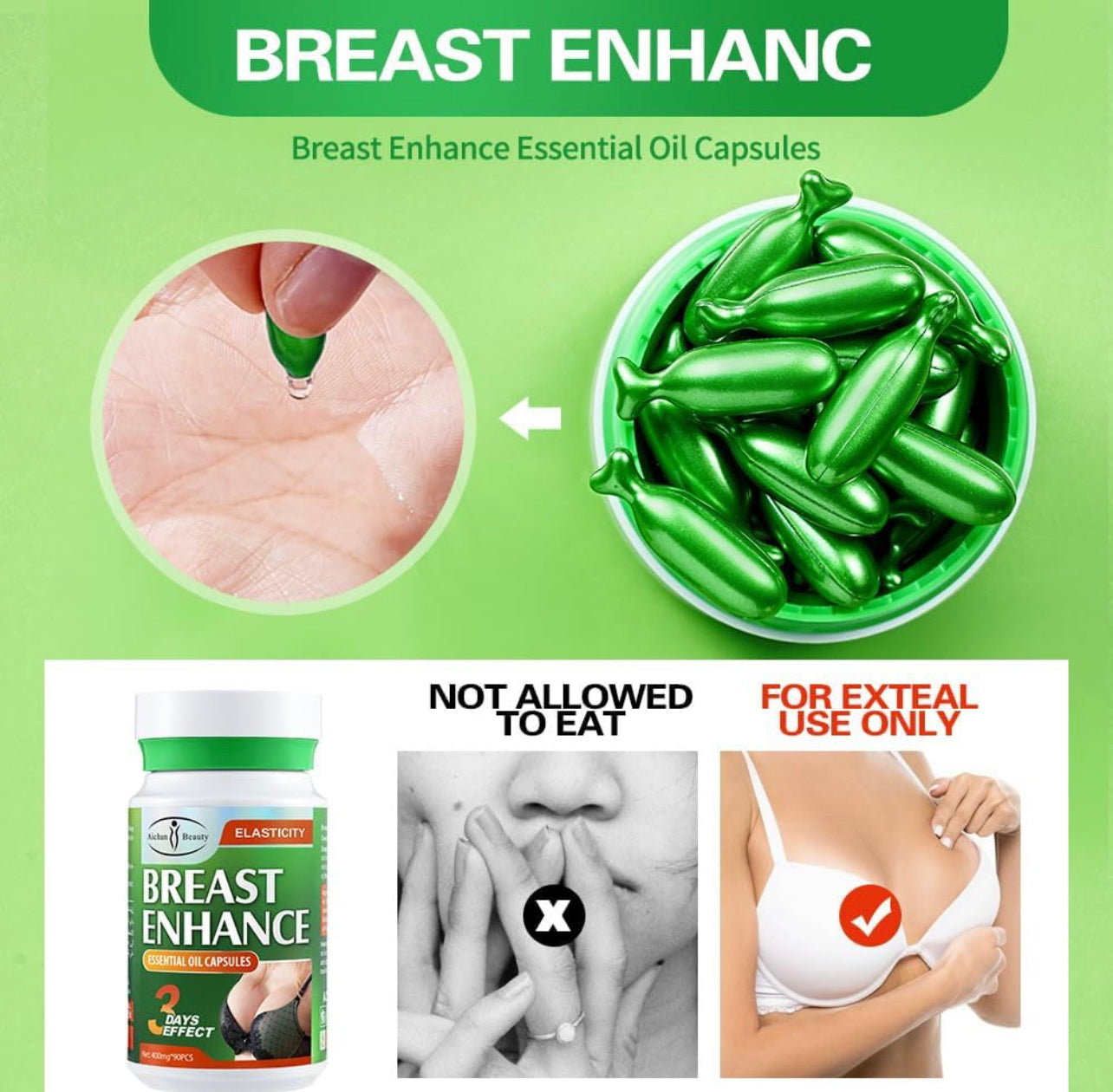 Breast Enhancement Essential Oil Capsules (90s) – Megamall Online