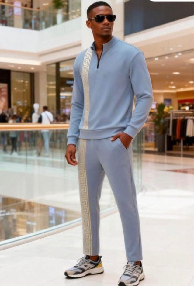 Men’s Trendy European Style Tracksuit 2pc-Various Colours