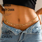 Rhinestone Belly Chain Gold Body Chains for Women Star Waist Chain Crystal Belly Chains for the Waist Star Pendant Body Jewelry Beach Bikini Waist Chains Accessories for Party Prom Concert