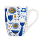 MHOME Coffee Mug Set Blue Cat -4pc Set