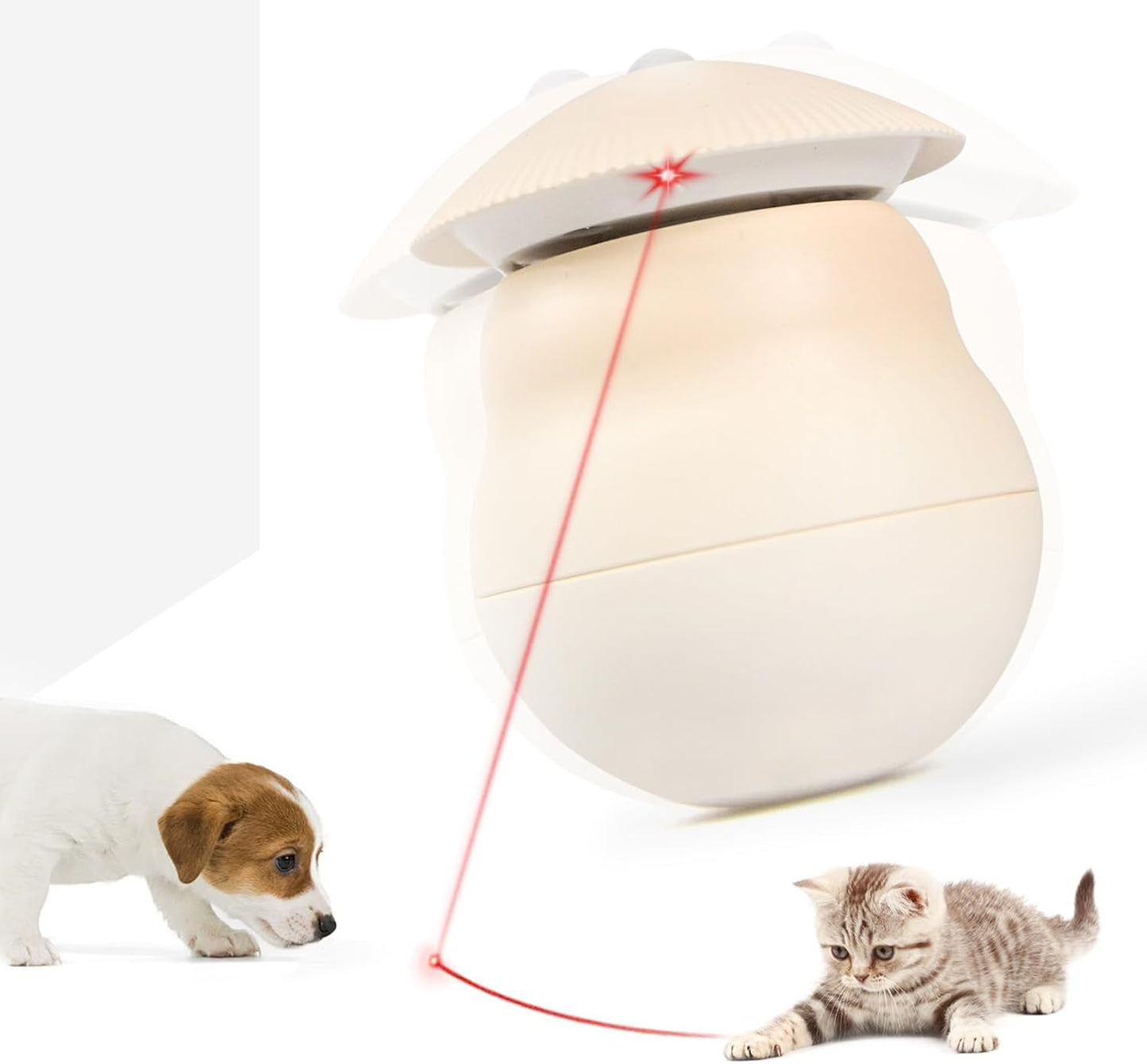 Interactive Cat Laser Toys Tumbler Design,Automatic 360° Rotation Laser Cat Toy, USB Charging 3 Modes Real Random Trajectory for Bored Indoor Cats/Kittenes/Dogs