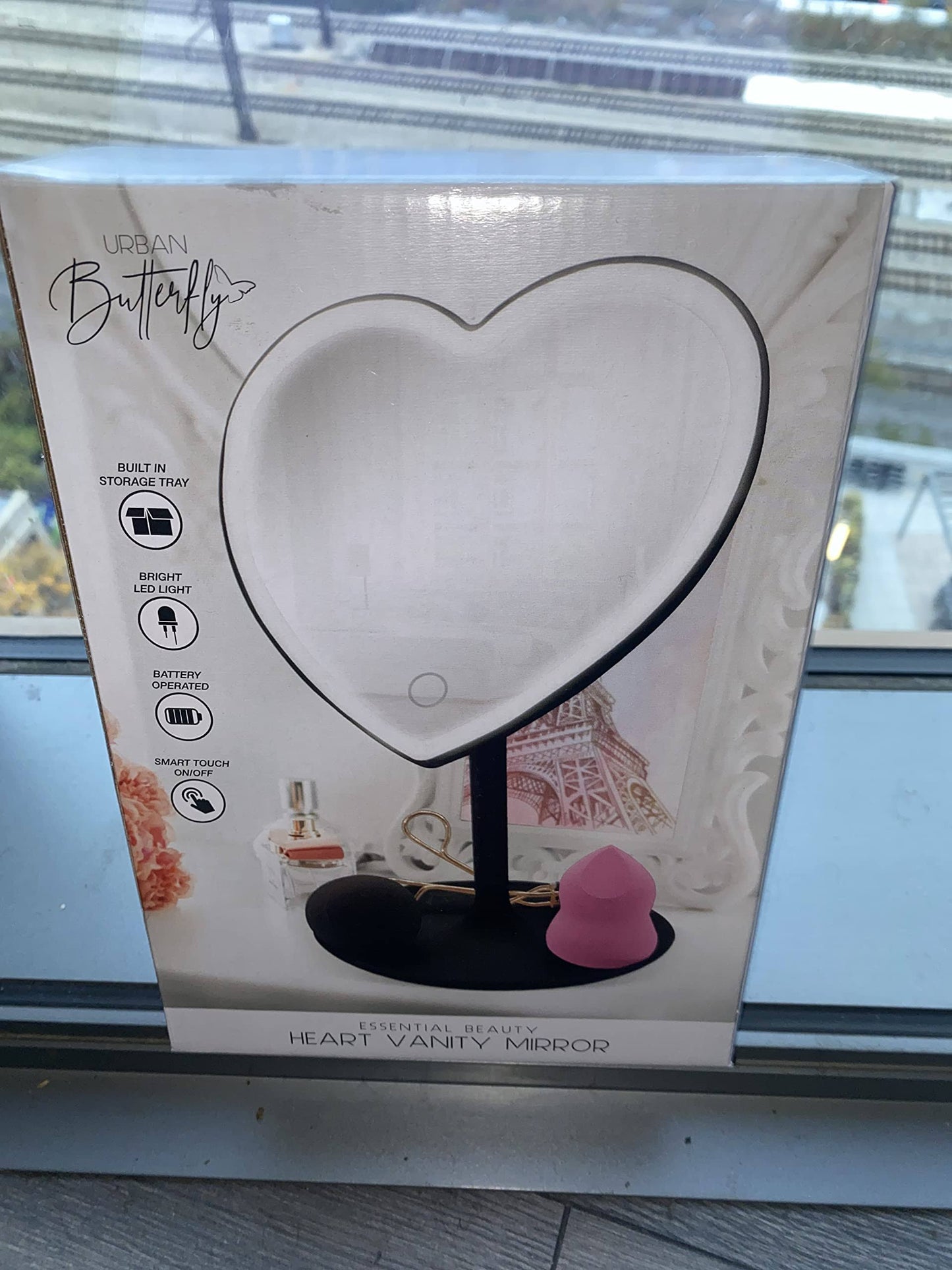 Pink Heart Vanity Mirror Essential Beauty