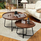 MFurn Nesting Coffee Table Set – 2-Piece Round Sofa Side & End Tables