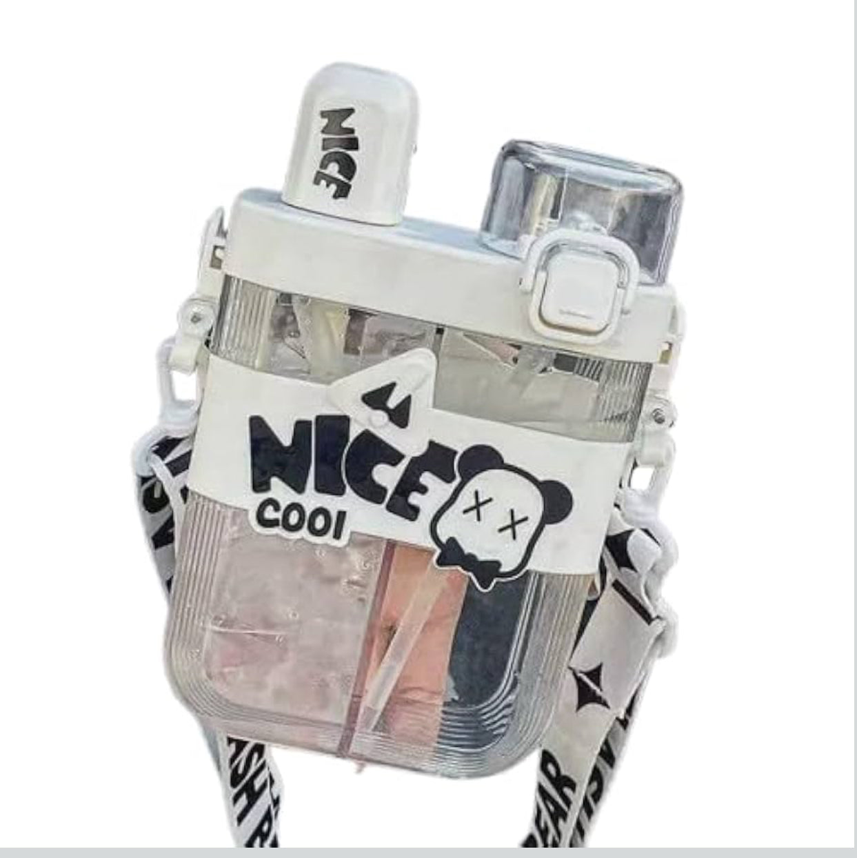 Mkids Double-Compartment Children’s Water Bottle – 620ml with Strap