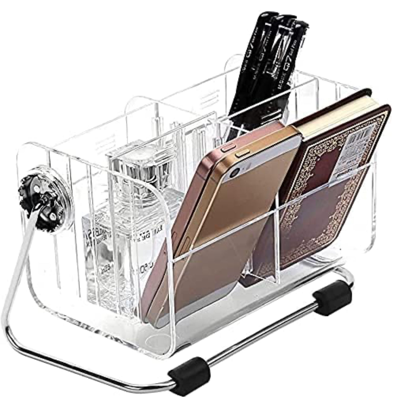 Clear Multifunction Acrylic Home Desk Tv Air-Conditioner Remote Control Storage Transparent Makeup Organizer Box Shelf Bin Pen Stand Mobile Stand Key Holder Eye Glasses Rack