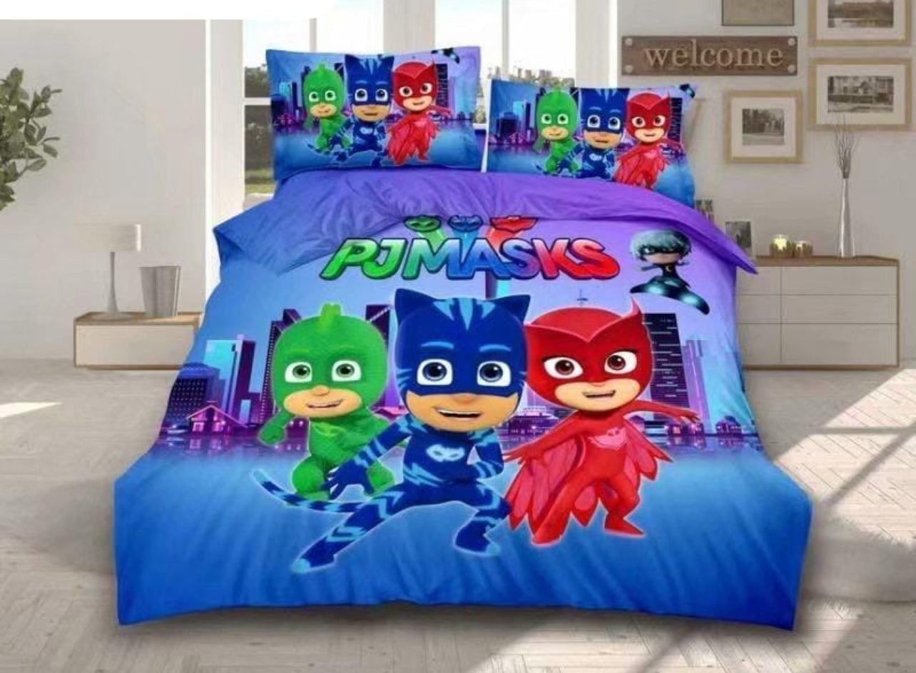 Kids Single Cartoon Themed Duvet Set 3pc - Various Designs Available