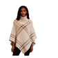 Ladies Geometric Knitted Poncho