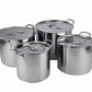HIGH QUALITY 4pcs High Quality Stainless Steel Stock Pot Set